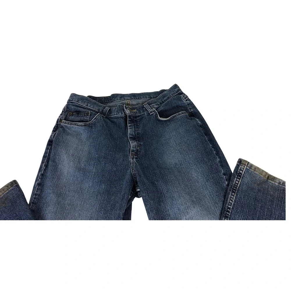 Blu Women's Denim Jeans‎ 16 Petite Flare Leg Medium Blue Wash Casual Wear